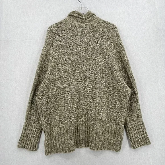 ANTHROPOLOGIE ANGEL OF THE NORTH Sweater Womens Large Green Open Knit Cardigan - Picture 2 of 10